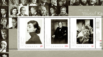 Francobollo Canada Karsh 21 maggio 2008 100 anni Souvenir